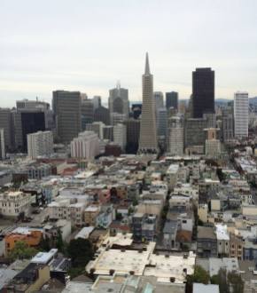 El centro de San Francisco desde la torre Coit.